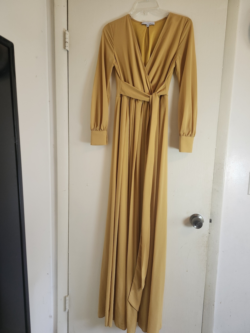 Baltic Born Mustard Wrap Maxi Dress XS
